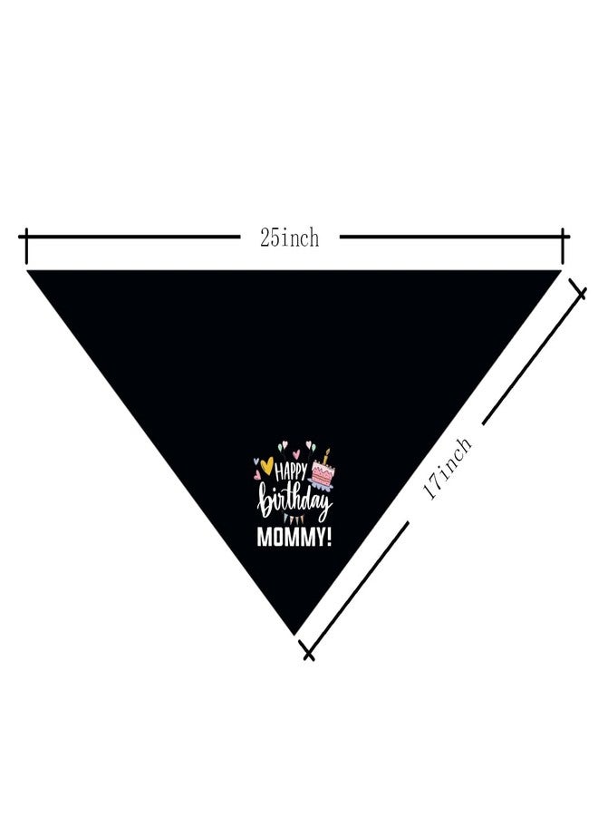 ZPPRJF Happy Birthday Mom Triangle Scarf, Cute Dog Gift - Black Dog Scarf Accessory for Small to Medium Dogs - Image 4